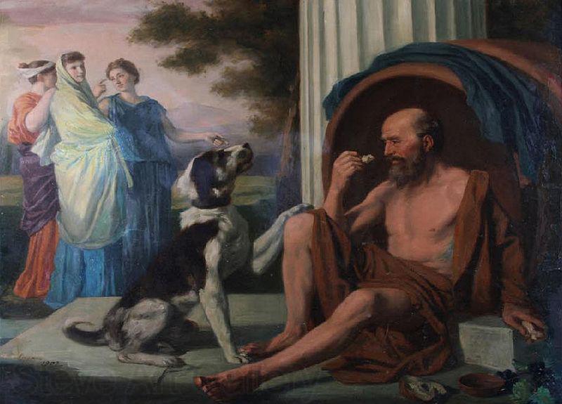 unknow artist Oil painting of Diogenes by Pugons